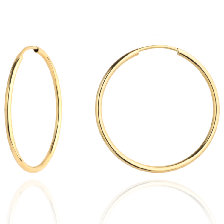 Kolczyki Koła Super Lekkie 7cm - Złoto 585 - Prezent na Rocznice.png