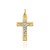 Krzyżyk złoty błyszczący z ukrzyżowanym Jezusem w białym złocie