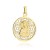 Medalik złoty Matka Boska Częstochowska w zdobionym ażurowym kole