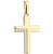 Złoty Krzyżyk Gładki Oprawiony Cyrkoniami po Lewej Stronie - Złoto 585 - Prezent na Komunię.jpg