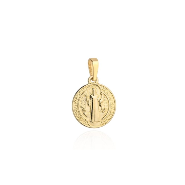 Medalik złoty święty Benedykt mały