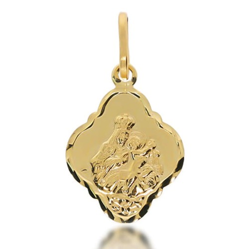 Złoty Medalik Matka Boska i Jezus Złoto pr.585 .jpg