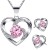 Srebrne Serca Damski Komplet z Cyrkoniami Prezent Na Walentynki Urodziny Dzień Matki Srebro 925.jpg