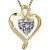 Złoty Naszyjnik z Cyrkoniami Serce Idealny Prezent dla Kobiety Srebro 925 - Crystal