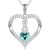 Srebrny Wisiorek Serce z Niebieskim Kryształem - Elegancki Damski Naszyjnik - Srebro 925