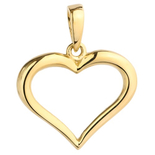 Złota Zawieszka Kontur Serca - Złoto 585 .jpg