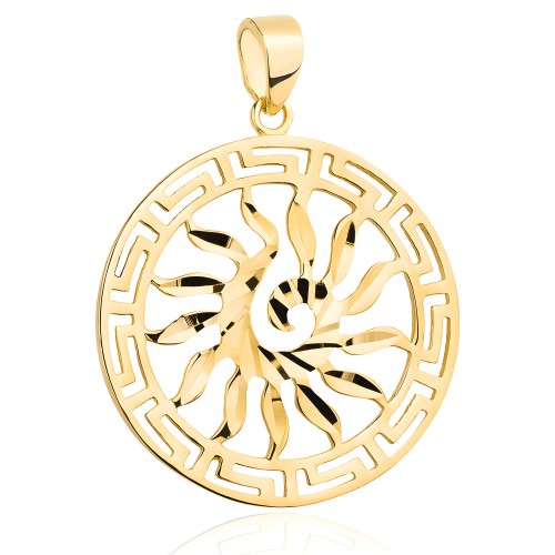 Subtelna Zawieszka Złota 585 z Ażurowym Słońcem .jpg