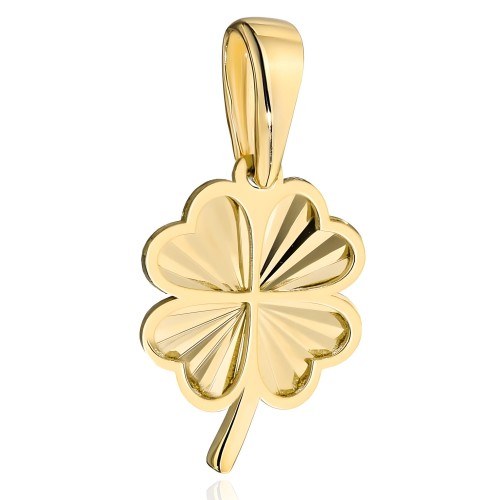 Złota Zawieszka Czterolistna Koniczyna - Symbol Szczęścia na Każdą Okazję - Złoto Żółte Próby 585.jpg
