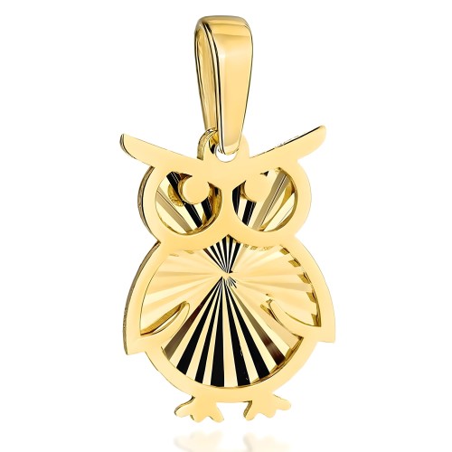 Złota pr.585 Zawieszka Diamentowana Sowa - Złoto 585.jpg