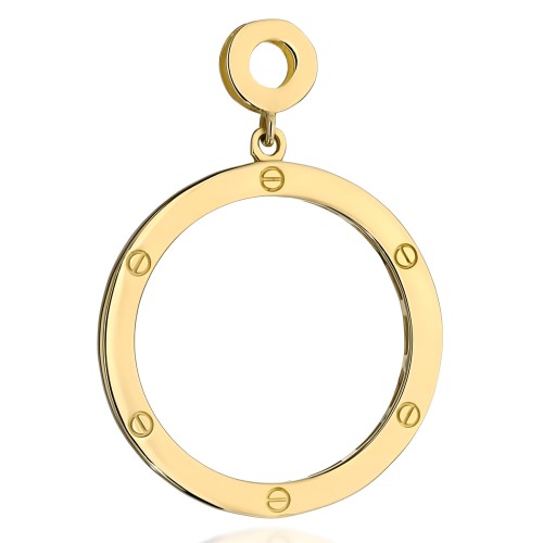 Złota Zawieszka Kółko ze Zdobieniem - Złoto 585.jpg