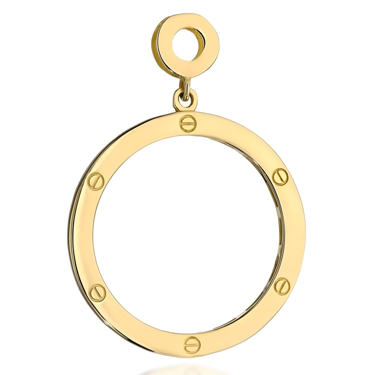 Złota Zawieszka Kółko ze Zdobieniem - Złoto 585.jpg