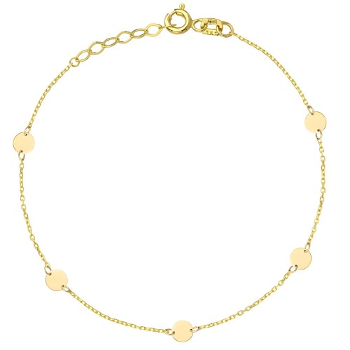 Złota Bransoletka Pełne Kółka - Złoto 585.jpg