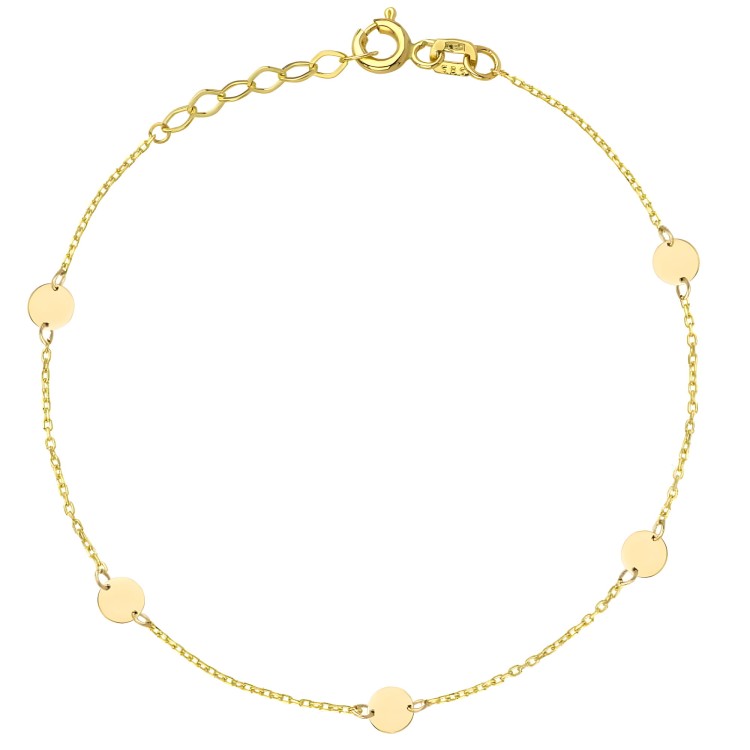 Złota Bransoletka Pełne Kółka - Złoto 585.jpg