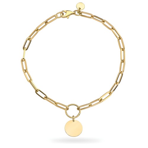 Złota Bransoletka - Ogniwa i Kółko - Markowa Damska Biżuteria ze Złota pr. 585.jpg