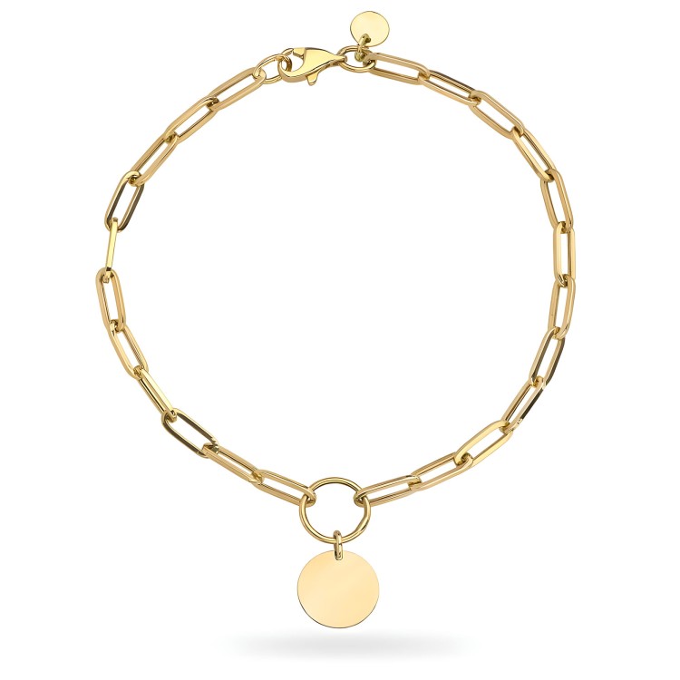Złota Bransoletka - Ogniwa i Kółko - Markowa Damska Biżuteria ze Złota pr. 585.jpg