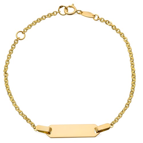 Złota Bransoletka 585 - Bransoletka Złota Blaszka na Łańcuszku .jpg