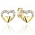 Złote Kolczyki 585 - Serduszko w Sercu Wysadzonym Cyrkoniami.jpg