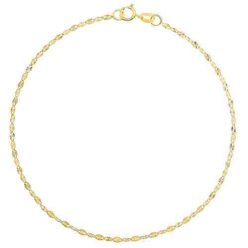 Bransoletka złota delikatne diamentowane owale na nogę .jpg