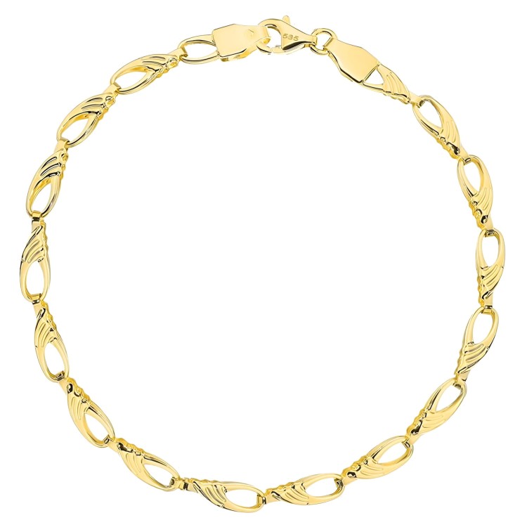 Złota Bransoletka Łezka ze Zdobieniem - Złoto 585.jpg