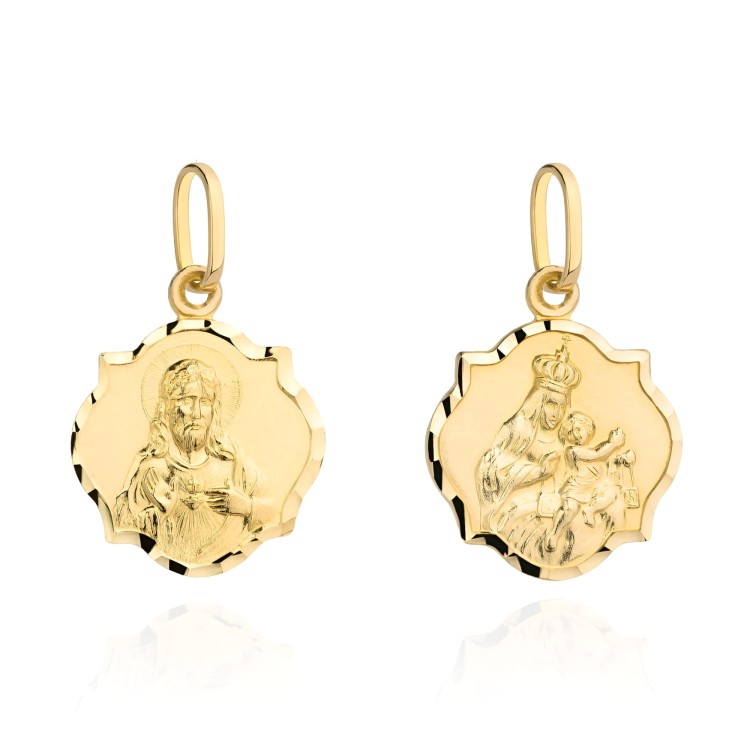 Złoty Medalik Szkaplerz - Złoto 585 - Prezent na Chrzest.jpg