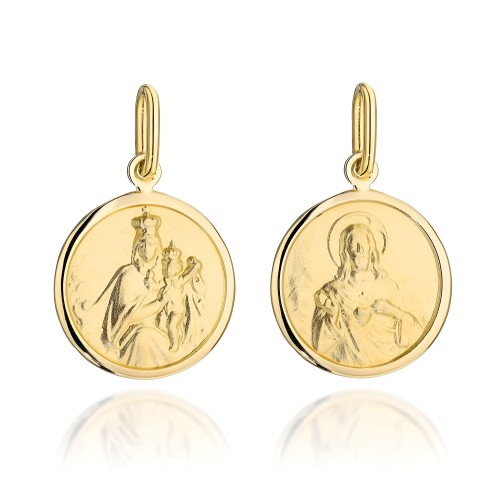 Złoty Medalik Szkaplerz w Kole - Złoto 585 - Prezent na Chrzest.jpg