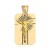 Złoty Medalik Prostokątny Diamentowany z Jezusem - Złoto 585 - Prezent na Bierzmowanie.jpg