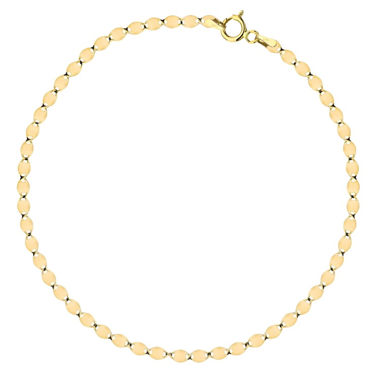 Złota Bransoletka Delikatne Blaszki - Złoto 585 - Prezent Dla Kobiety.jpg