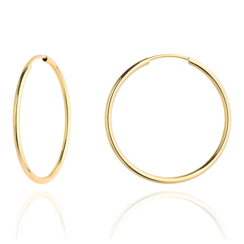 Złote Kolczyki Koła Super Lekkie 1,5cm - Złoto 585 - Prezent na Rocznice.png