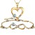 Złoty Zestaw Bransoletka Infinity i Naszyjnik Serce Srebro 925 - Light Sapphire.jpg