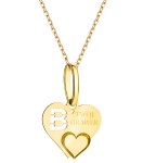 Naszyjnik Złoty 585 Serce z Literką - Literka B Zawieszka Łańcuszek Złoto 585 1.20 g
