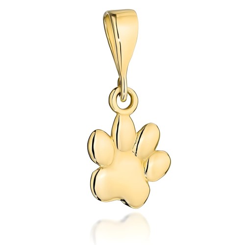 Złota Zawieszka Łapka - Złoto 585 - Idealna dla Miłośników Zwierząt.jpg