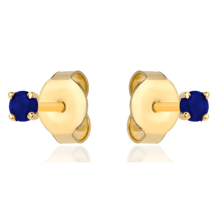 Złote Kolczyki pr. 585 Centralna Niebieska Cyrkonia - Złoto 585.jpg