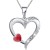 Srebrny Naszyjnik Serce - Royal Red - Srebro 925 - Prezent na Rocznice Gwiazdkę.jpg