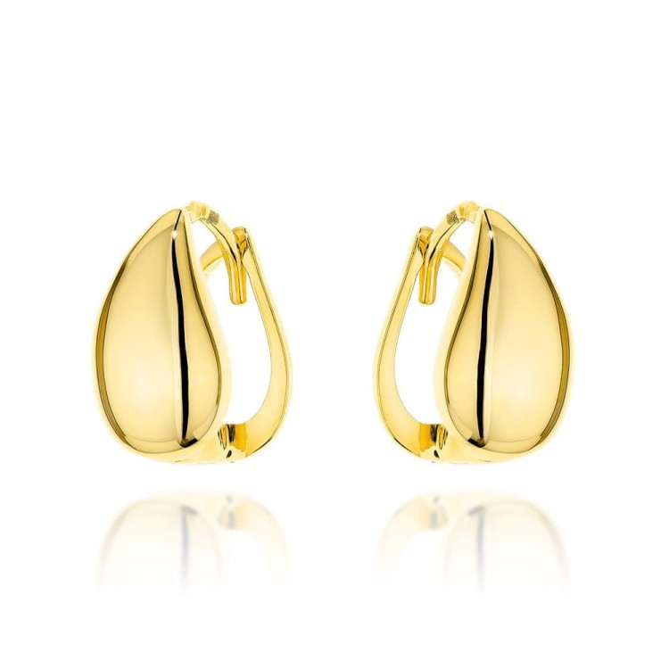 Kolczyki złote łezki na angielskim zapięciu