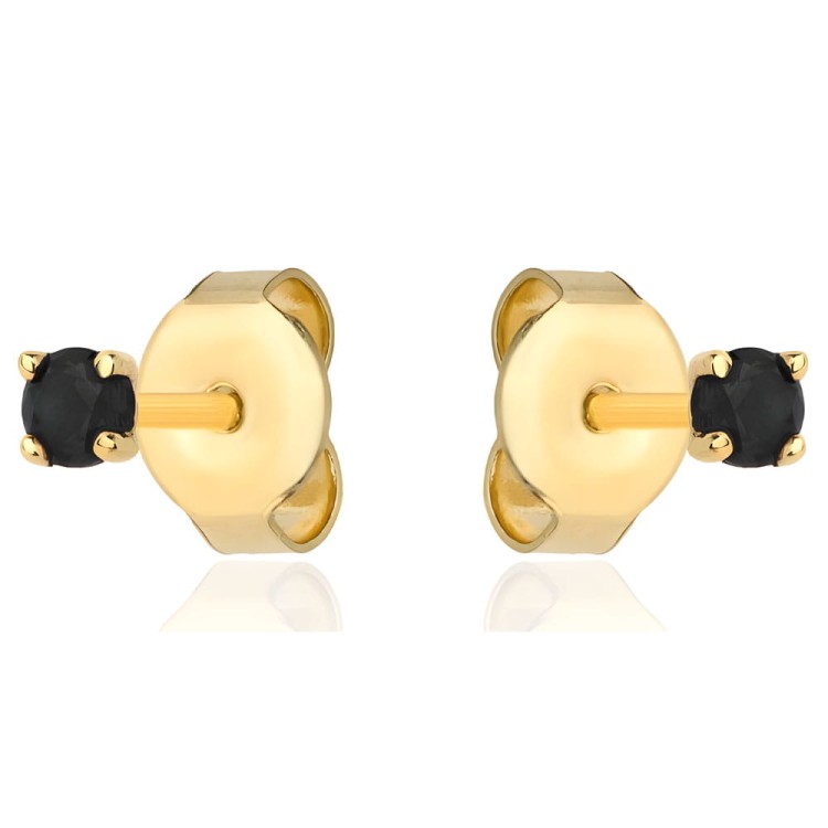 Złote Kolczyki pr. 585 Centralna Czarna Cyrkonia - Złoto 585.jpg