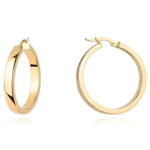 Złote Kolczyki pr. 585 Kółka Szerokie na Angielskim Zapięciu 2,8 cm - Złoto 585.jpg