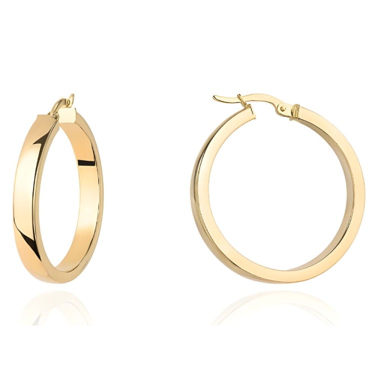 Złote Kolczyki pr. 585 Kółka Szerokie na Angielskim Zapięciu 2,3cm - Złoto 585.jpg