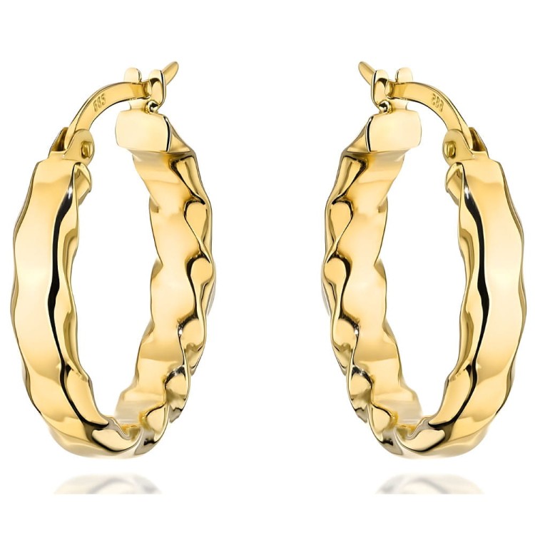 Złote Kolczyki pr. 585 Kółka Skręcone - Złoto 585.jpg