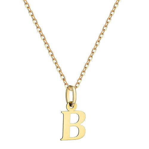 Złoty Naszyjnik Literka B - Zawieszka i Łańcuszek Ankier - Złoto 585.jpg