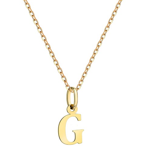 Złoty Naszyjnik Literka G - Zawieszka i Łańcuszek Ankier - Złoto 585.jpg