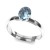 Srebrny Pierścionek z Markowym Kryształem - Aquamarine - Srebro 925 - Uniwersalny Srebrny Pierścionek Dla Kobiet.jpg