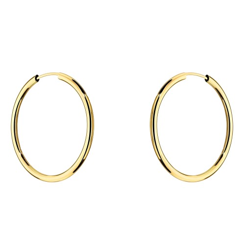 Złote Kolczyki Koła Super Lekkie 2,5cm - Złoto 585 - Prezent na Dzień Matki.jpg