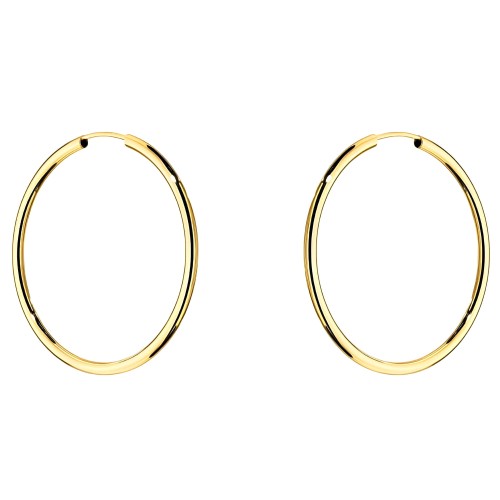 Złote Kolczyki Cienkie Koła Super Lekkie 3cm - Złoto 585 - Prezent na Walentynki.jpg