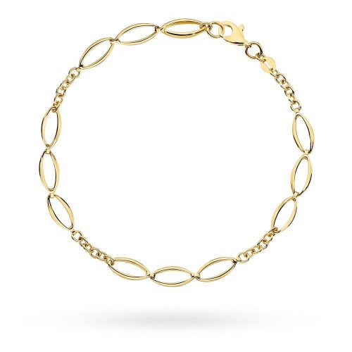 Bransoletka złota potrójne owale