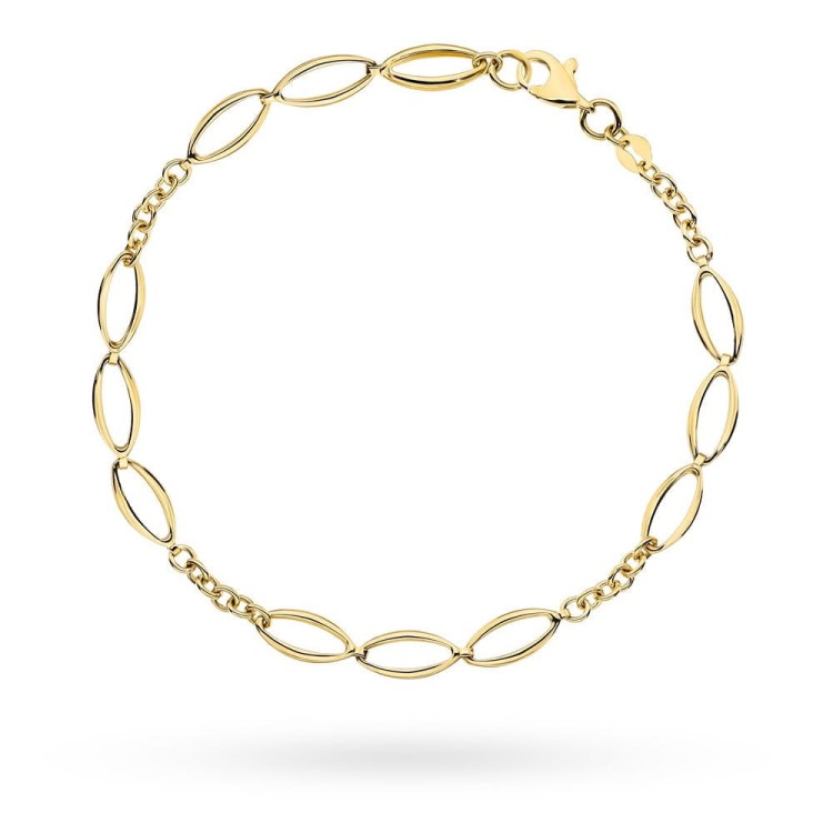 Bransoletka złota potrójne owale