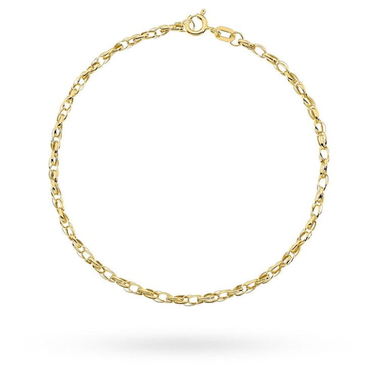 Bransoletka złota podwójne owalne rolo