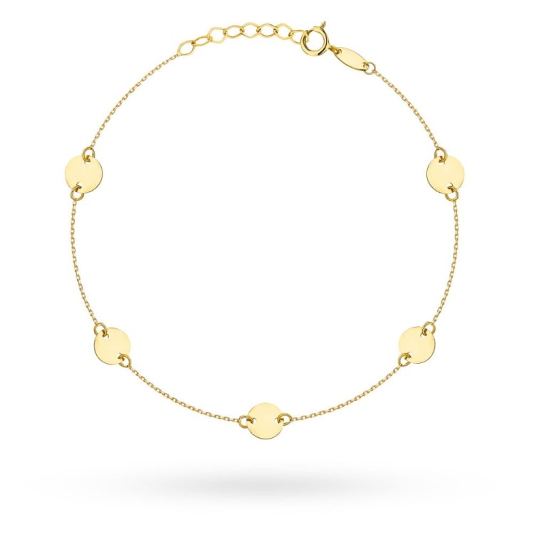 Bransoletka złota pełne kółka