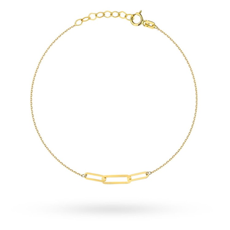 Bransoletka złota trzy splecione ogniwa