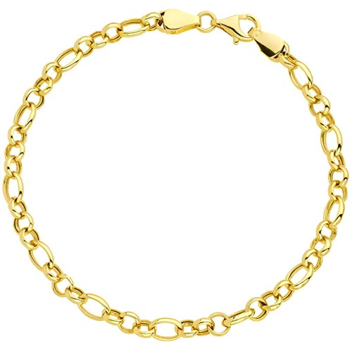 Złota pr.585 Bransoletka Splecione Kółka i Owale - Złoto 585.jpg