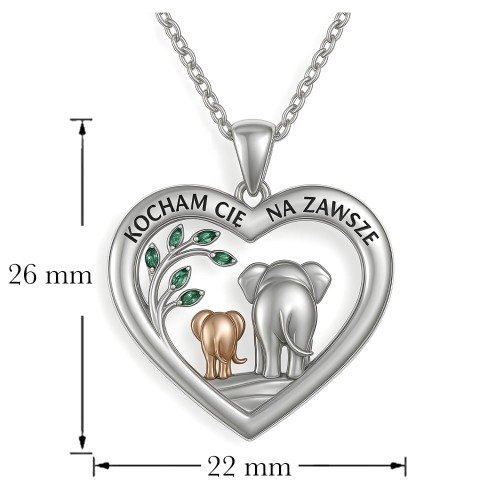 naszyjnik serce słoniki na dzień matki.jpg